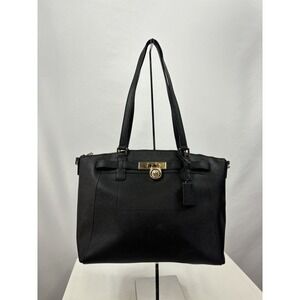 Michael Kors Shoulder Bag Black Saffiano Leather Large Dome Purse Tote